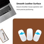 PU Leather Desk Pad Protector Gaming Mouse Pad Non Slip Desk Mat for Keyboard and Mouse Waterproof Desk Writing Pad for Office and Home Desk Accessories(Brown, 23.6 * 11.8)