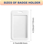 Custom Badge Holder ID Card Hold Case, Personalized Retractable Badges Holders, Customized Photo Name Badge Holder for Office Worker, Medical Staffs, Teacher, Student | Vertical