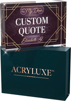 Custom Acrylic Sign Personalized, Custom Desk Name Plate, 18 Styles, (5"x7"), With Gift Box, USA Made by Acryluxe. (Fantasy)