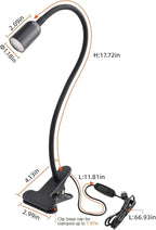 LED Reading Light for Bed Headboard – Dimmable Clip-On Book Light with Flexible Gooseneck, Adjustable Color Temperature (3000/4000/6000K), USB-Powered Desk Lamp for Dorms and Home