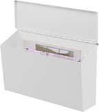 KYODOLED Wall-Mount Mailbox, Large Capacity Mail Box, Galvanized Steel Rust-Proof Metal Post Box, Mailboxes for Outside,15.7"x9.9"x4.9" White