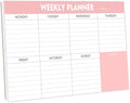 Weekly Planning Pad - Tear Off To Do List Pad with Daily Schedule & Calendar, 52 Sheets, 100gsm Paper, Undated Weekly Planning Notepad, 6x9 in