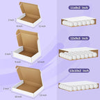 Eupako 18 Pack Small Shipping Boxes Assorted Sizes, 11x8x2, 12x9x3, 13x10x2-6 PCS Each Small Boxes, White Corrugated Box Mailers, Cardboard Boxes for Packaging Small Business, Mailing