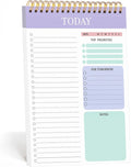 to Do List Notepad with 60 Tear Off Sheets, 6.7 x 9.8" to Do List Notebook for Work Perforated Daily Planner with Task Checklist for Home School Office Personal Organizers, Purple