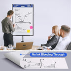 Comix Sticky Easel Pad, 20 x 23 Inches Flip Chart Paper for Teachers, Large Self Stick Easel Paper, 30 Sheets/Pad, 12 Pads/Pack