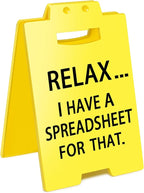 Smilelife Funny Office Cubicle Decor I Have A Spreadsheet for That Desk Sign Team Office Gag Gifts for Coworker Teammate Employee Boss Manager
