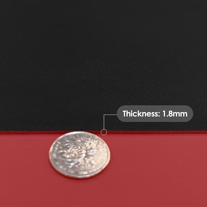 Zinkooat Leather Table Pad,1.8mm Thick,40x78 Inch,Dining Table Pad,Table Pads for Dining Room Table Rectangular,Table Protector for Dining Room Table,Dining Table Cover(Black+Wine Red,40x78)