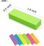Eastern Wolf 30 Pads 0.5x1.8 Sticky Notes Flags Tabs Page Markers 6 Bright Color Sticky Index Tabs Page Flags 80 Sheet/Pad
