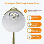 LEPOWER Metal Desk Lamp, Adjustable Goose Neck Table Lamp, Eye-Caring Study Desk Lamps for Bedroom, Study Room and Office (Bronze)