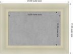 Amanti Art Silver Framed Magnetic Board 17x23 Small Vision Board for use with Magnets, 100% Metal Sheet to Display Items as Office Decor or for Home Organization in mudroom, Kitchen or Kids Room