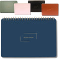 Merely Home | Meeting Notebook for Work | 8.25" x 11.75" | Project Planner | Simple Design | Multiple Layouts | Office and Business Planner (Navy, Meeting Planner - Landscape)