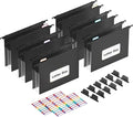 ThinkTex Extra Capacity Plastic Hanging File Folders, 6 Pack Reinforced Expanding Hang Folder Letter Size,Accordion Pocket,Heavy Duty 3.15 Inch Expansion,Hanging Folder Organizer for Office Home