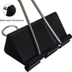 Binder Clips Assorted Sizes Paper Clamps, XLarge, Large, Medium, Small, Mini, 100Count Black Paper Clips Office File Supplies, Meet a Variety of use Scenarios