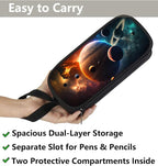AnySmic Galaxy Solar System Pencil Case for Boys and Girls, Space Large Pencil Pouch or Pen Bag Organizer for Kids, School Pen Case with Double Zipper, Gifts for Elementary Student