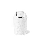 Umbra 1.25 Gallon Mini Waste Can with Removable Swing-Top Lid - Small Garbage Bin for Kitchen, Bathroom, Bedroom, Office - Compact Trash Can Fit Under Tables & Counters - White Marble