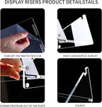 Sticker Roll Holder for Rolls and Fanfold Labels, Label Holder for Thermal Printer, Sticker Dispenser, Sticker Holder for Home,Office,Study,Small Business Essentials (1 Tier Acrylic Label Roll Holder)