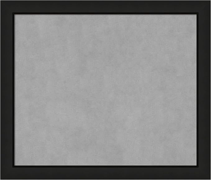 Amanti Art Black Framed Magnetic Board 23x27 Medium Vision Board for use with Magnets, 100% Metal Sheet to Display Items as Office Decor or for Home Organization in mudroom, Kitchen or Kids Room