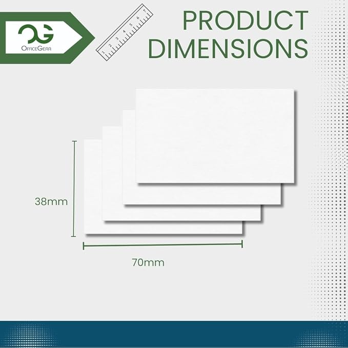 OfficeGear Shelf Edge Barcode Price Ticket Labels 21-up [25 Sheets - 525 Pack] 38x70mm Custom Printable A4 120gsm Card Micro-Perforated Non-Adhesive Merchandise Tag Includes Design Template