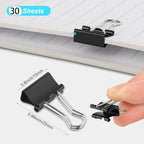 Ufmarine Mini Binder Clips, 144 Pcs Small Binder Clips 15mm, Small Paper Clips for Office