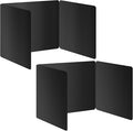 2 Pack Black Desk Dividers for Students, Privacy Shields Folder for Students, Durable & Waterproof Plastic Study Board, Classroom Teacher Supplies Test Divider, Includes Extra Labels