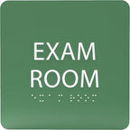 ADA CENTRAL SIGNS - 6" X6" Exam Room Sign - ADA Compliant Tactile Graphics Grade 2 Braille Text Acrylic Wall Signs - Educational Institution Directional Assistance Test Center Door Sign for Schools