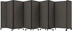 Versare Room Divider 360 Portable Wall Partition | Folding Panels | Large Freestanding Divider | Locking Wheels | Temporary Room Separator