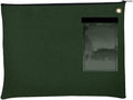 BankSupplies Canvas Interoffice Mailer, 14 oz. - 14W x 11H - Forest Green - Transit Bag - Large Zipper Bag with Grommet - Use with Padlock or Zip Tie for Security - Interoffice Mail Bag