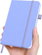 ONAVIA A6 Pocket Notebook Lined Journals, Small Journaling Notebooks, 160 Pages Hardcover Mini Notepad for Writing, Work, School, Travel and Note Taking with Pen Holder, 3.5" x 5.7" (Cornflower Blue)
