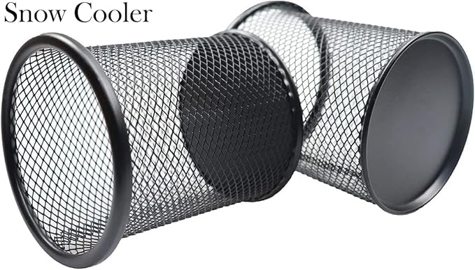 SNOW COOLER Pen Holder Mesh Pencil Holder Metal Pen Holder Pencil Holder for Desk Office Pen Organizer Black, 8 Pack