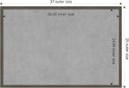 Amanti Art Grey Framed Magnetic Board 25x37 Large Vision Board for use with Magnets, 100% Metal Sheet to Display Items as Office Decor or for Home Organization in mudroom, Kitchen or Kids Room