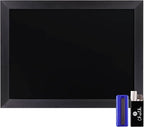 HBCY Creations 18" x 24" Rustic Black Solid Wood Frame Wall Chalkboard, Magnetic Surface, Home Décor, Restaurant & Café Menus, Blackboard, Includes Chalk, Eraser & Hanging Hardware