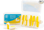 LYSIAN Ultra Soft Foam Earplugs Sleep 5 Pairs, 38dB Noise Reduction Ear Plugs for Sleeping, Snoring,Travel and Gun Shooting Range (Yellow/White)