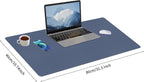 Bloss Grey Blue Desk Mat, Leather Desk Matt for Desktop, Waterproof Large Keyboard Mat, Computer Mat for Office/Home/Decor(31.5 x 15.7 Inches)