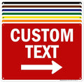 Custom Arrow,Custom Directional Sign, Right Arrow, 10x14 Inches, Rust Free .040 Aluminum, Fade Resistant, Made in USA by My Sign Center
