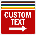Custom Arrow,Custom Directional Sign, Right Arrow, 10x14 Inches, Rust Free .040 Aluminum, Fade Resistant, Made in USA by My Sign Center