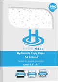 TerraSlate Waterproof Paper - Hydronote 54lb Multipurpose Copy Paper 8.5” x 11”, Bulk White Paper, Inkjet Printer and Laser Printer Paper Compatible - Weather/Rain Proof, Durable (1000 Sheets)