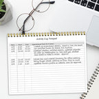 (2-Pack) Activity Log Notepad - Spiral Activity Log Book for Business Work, Undated Weekly To Do List Notepad, Organized Time Spending, Appointment or Contact, Total in 104 Sheets, 100gsm Paper, 8.5" x 11"