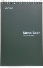 Mintra Office Steno Books (Poly Steno 8pk (Arctic Ice, Green Olive, Charcoal), Narrow Ruled) - Poly Cover, 6" x 9", 100 sheets for Writing Notes for school, office, work, 6x9 steno notepad, top bound spiral (8 PACK)
