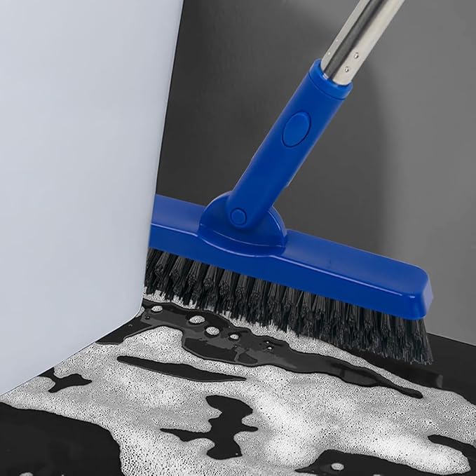 CELOX Grout Brush with Long Handle, Tile Grout Cleaner Brush for Tile Floors, for Shower Tile, for Cleaning Grout, Blue