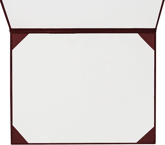 GraduationMall 8.5"x11" Smooth Padded Diploma Cover Certificate Holder Maroon,2-Packs