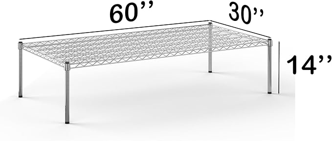 Regal Altair 30''W x 60''L x 14''H Chrome Plated Wire Dunnage Rack | Off The Floor Storage