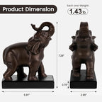 MXARLTR Elephant Decorative Bookends, Bookends for Shelves, Book Ends for Heavy Books with Anti-Slip Pad for Book Lovers Heavy Book Holder for Home Office Decor (Bronze)