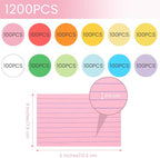 Koogel 1200PCS Index Cards 3x5, Colored Ruled Index Cards Bulk for Back To School, Heavy Notecards Memo Scratch Pad for Studying Teachers Classroom Note Taking Office College Supplies, 12 Colors
