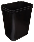 Amazon Basics Trash Can, Rectangular Commercial Office Wastebasket, 7 Gallon (Pack of 2), Black
