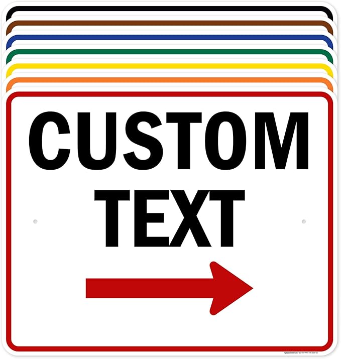 Custom Arrow Directional Sign by My Sign Center - Right Arrow, 24x30 Inches, Rust Free .063 Aluminum, Fade Resistant, Made in USA