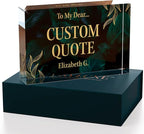 Custom Acrylic Sign Personalized, Custom Desk Name Plate, 18 Styles, (4"x6"), With Gift Box, USA Made by Acryluxe. (Luxurious)
