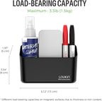 loukin Magnetic Marker Holder Set, Dry Erase Marker Holder, Dry Erase Accessory Tray Set (Includes 1 Eraser, 1 Cleaner, 2 Dry Erase Markers), Ideal for Office, School or Home Use(Black)