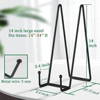 Decolore 3 Pack 14 Inch Black Plate Stand for Display Large Display Easel Table Top Easel for Picture, Decorative Plate, Book, Posters and Plaque