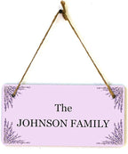 Signs ByLITA Lavender Personalized Hanging Wall or Door Sign (5 x 10") | Custom Signage for Your Home & Business