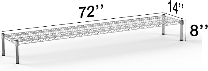 Regal Altair 14''W x 72''L x 8''H Chrome Plated Wire Dunnage Rack | Off The Floor Storage